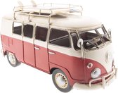 Modelauto Volkswagen Bus Licentie Camper 27*12*16 cm Rood Ijzer Miniatuur VW Bus Miniatuur Auto