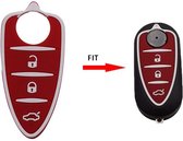 Coussinet en caoutchouc pour clé de voiture 3 boutons adapté aux clés Alfa Alfa Romeo / Alfa Romeo Mito / Alfa Romeo Giulietta / / Alfa Romeo-4C-159-Gto-Gta / boutons poussoirs pour clés de voiture Alfa Romeo .