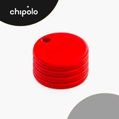 Chipolo One - Bluetooth GPS Tracker - Keyfinder Sleutelvinder - 4-Pack - Rood