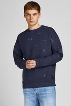 Jack & Jones Trui Jcotrio Sweat  Crew Neck 12198516 Navy Blazer/relaxed Mannen Maat - XXL