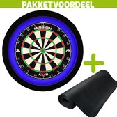 Mission Axis + Rubberen Dartmat 60*250 + Dartbordverlichting Deluxe (Blauw - Zwart)