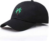 Baseball Cap - Unisex - Palmboom - Zwart