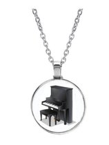 Akyol® piano Ketting | Piano | Piano accessoires | de echte pianospeler | piano - muziek - muziekspelen - muzieknoot - ketting | 60 CM lang
