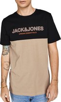 Jack & Jones Urban T-shirt - Mannen - zwart - beige - oranje