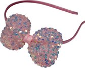 Jessidress® Haarband Haar Diadeem Feestelijke Diadeem met haarstrikje - Roze