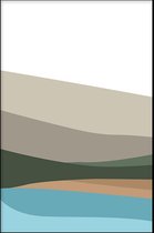 Walljar - Hills I - Muurdecoratie - Poster met lijst