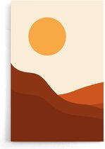 Walljar - Boho Desert I - Muurdecoratie - Poster