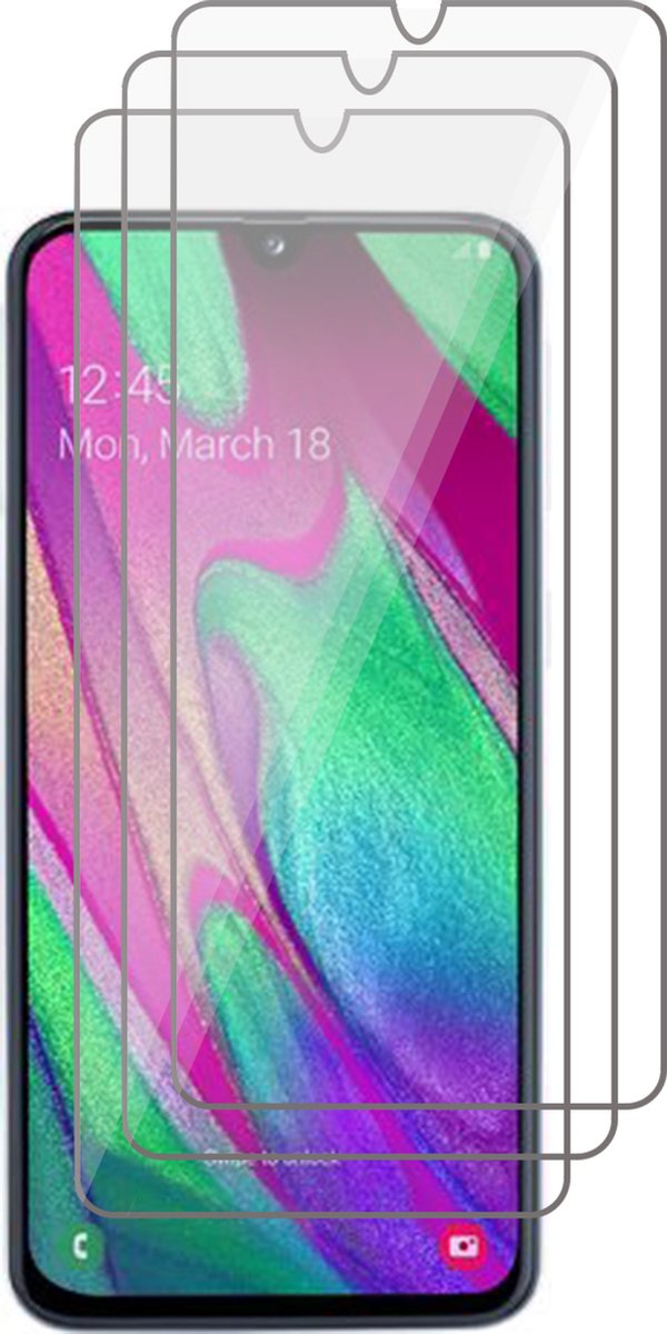 Screenprotector geschikt voor Samsung A40 - Beschermglas Screen Protector Glas - 3 stuks