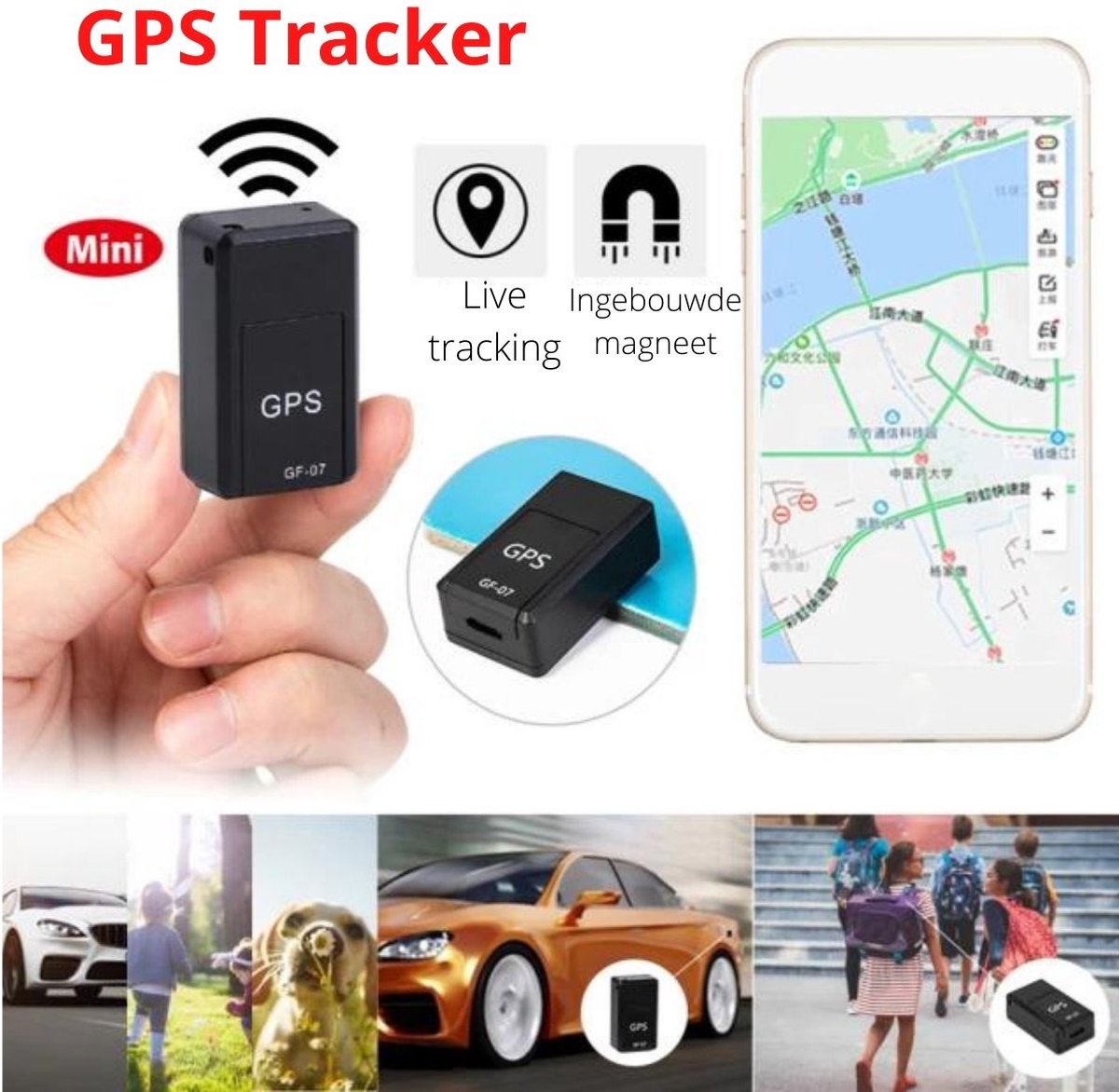 Frezy GPS tracker Volgsysteem Auto Tracking Met simkaart