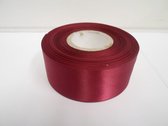 3 rollen Satijn Lint Bordeaux Rood - 38mmx25m - 38mmx25m satijn -lint - bordeaux - rood