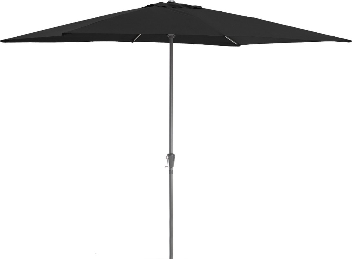 Bol.com ACAZA Parasol - Stokparasol - Parasols - Zwart - 300 x 200 cm (L x B) - Tuinparasol - RECHTHOEKIGE Parasol - Waterdicht aanbieding