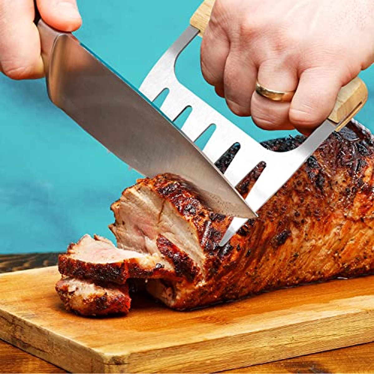 Pinces à viande en acier inoxydable, griffes de BBQ idéales pour le porc  effiloché