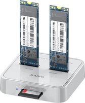 Maiwo K3016SD Docking Station voor M.2 SATA en NVMe - USB3.1 Gen 2 - SD Express-kaartlezer