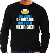 Apres ski trui Ein Zwei Drei Bier zwart  heren - Wintersport sweater - Foute apres ski outfit/ kleding/ verkleedkleding 2XL