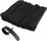 Kasey Products-  Klittenband Kabelbinders - Verstelbaar - 100 stuks zwart