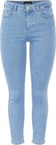 Pieces PCDELLY SKN MW CR MB48 NOOS BC Dames Medium denim blue Jeans - Maat XS