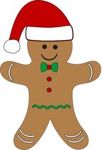 Kerst raamsticker Gingerbread - Kerst - Gingerbread - Christmas - Raamsticker - Raamsticker groot - Diverse kleuren