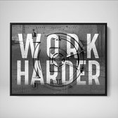 DEVICI Ingelijste Motiverende Wanddecoratie - Muurdecoratie - Work Harder Vault - Ingelijste Canvas Wall Art Ingelijste Wanddecoratie Kantoor Ingelijste Kunstposters & Kunstprints