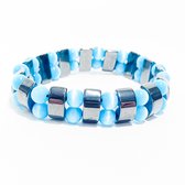 Kralen armband met blauwe kraaltjes