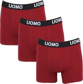 UOMO 3-Pack heren boxershorts Rood - maat S