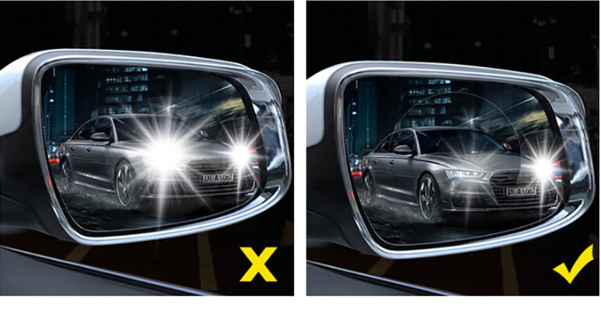 Auto achteruitkijkspiegel anti-verblindingsfolie, reflecterende