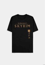 The Elder Scrolls V: Skyrim Heren Tshirt -XL- Skyrim Metallic Zwart