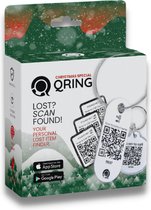 QRing Kerst Special - Tag Set met bagagelabel, sleutelhanger en stickers met QR en NFC | LOST ITEM? WE GOT YOU!
