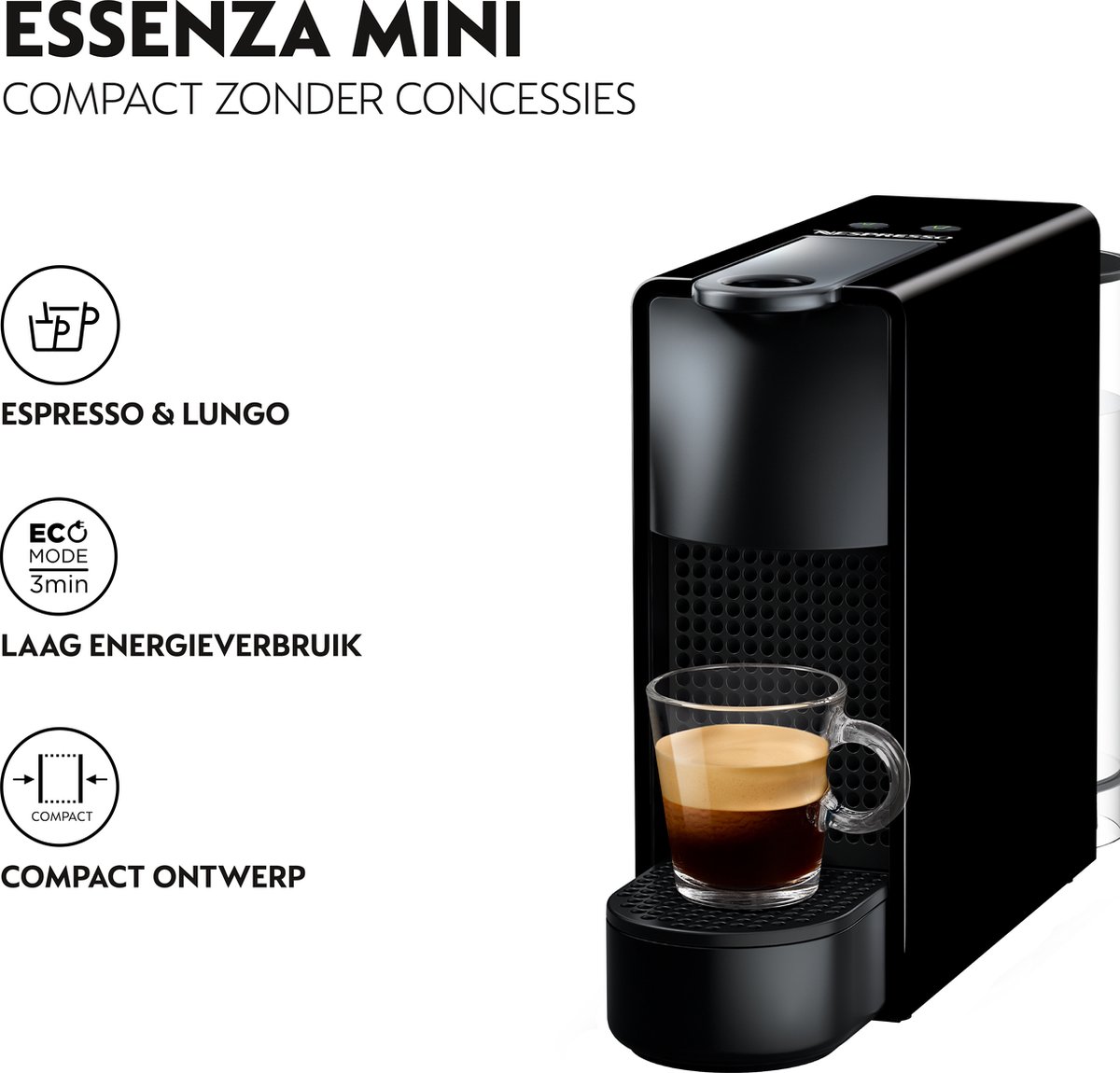 Krups Nespresso Essenza Mini XN1108 - Koffiecupmachine - Zwart | bol.com
