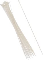 60x stuks Kabelbinders tie-wraps in het wit van 50 cm gemaakt van kunststof - 7.2 mm breed - snoeren bindmateriaal