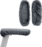 kwmobile 2x housse d'accoudoir en gris foncé - Convient aux chaises de bureau - Housse de protection pour accoudoirs