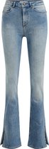 WE Fashion Dames high rise flared jeans met split