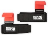 Gorilla Wear Weight Lifting Hooks - Zwart / Rood