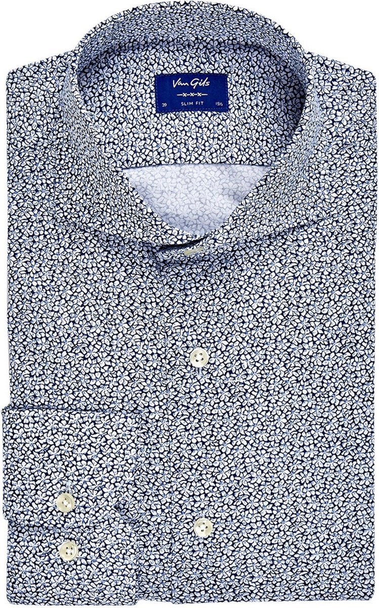 Van Gils - Bloemenprint overhemd Heren - Maat 39