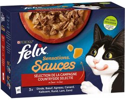 Felix - Sensations Sauces Countryside - Selectie in Saus - Kattenvoer - 12x85g