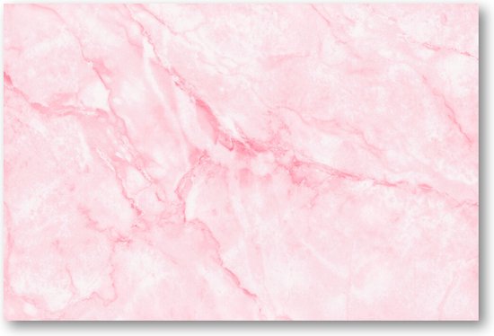 Pink Marble - Roze marmer patroon - 90x60 Canvas Liggend - Minimalist