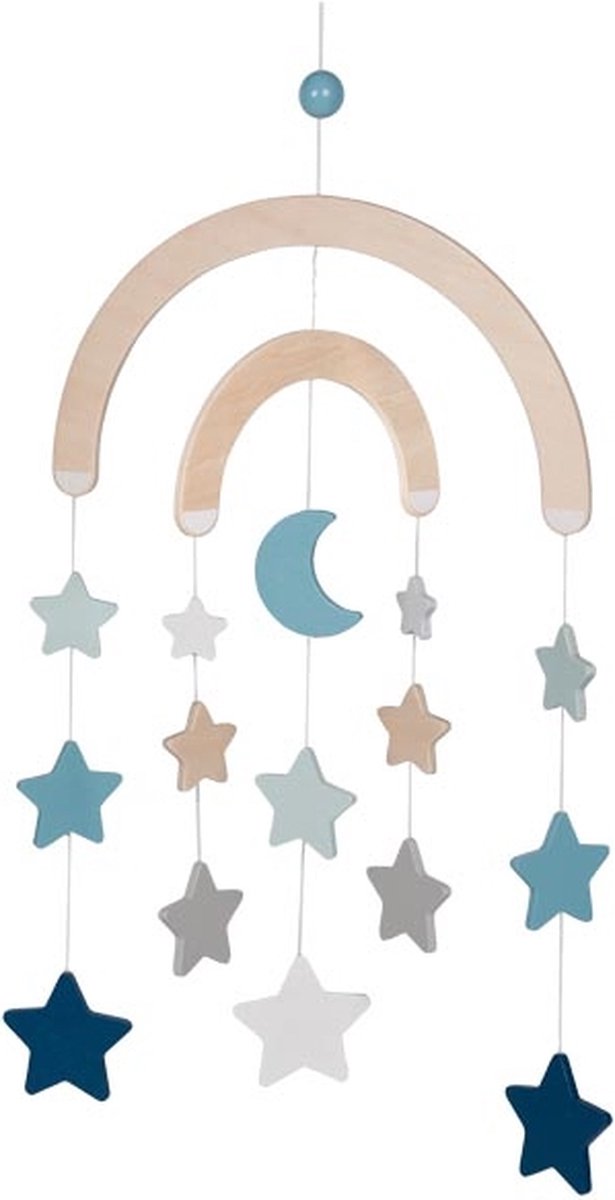 GOKI Mobiel - Maan En Sterren - 39X45Cm - Hout
