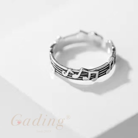 Gading® dames Ring met muzieknoten - one size ring