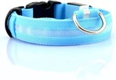 Honden Halsband Led Lichtgevende Hondenhalsband verlichting - Maat M - Blauw - Veiligheid - Pets World®