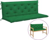vidaXL Kussen voor schommelstoel 150 cm stof groen