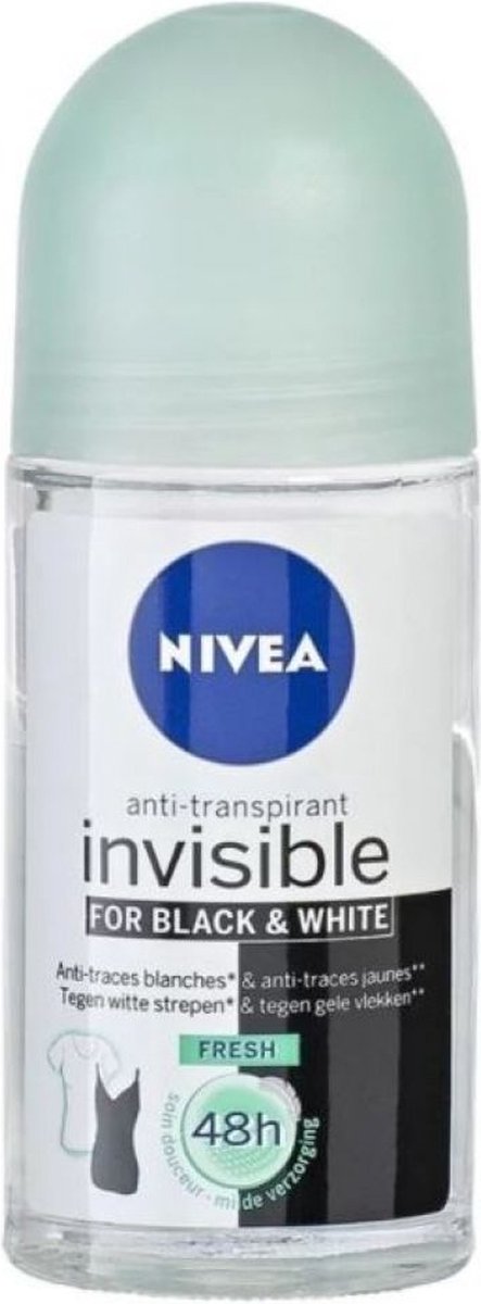 Goedkoopste Nivea Deo Roll-on - Invisible Black & White Fresh - 50ml