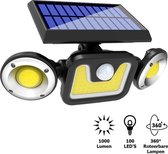Besjaar Buitenlamp met bewegingssensor op zonne energie - Buitenverlichting met dag nacht sensor - Solar wandlamp buiten
