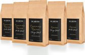 De Ruiter Koffie - Verse koffiebonen - Proefpakket Single origins - 5 x 250 gram - Grof gemalen