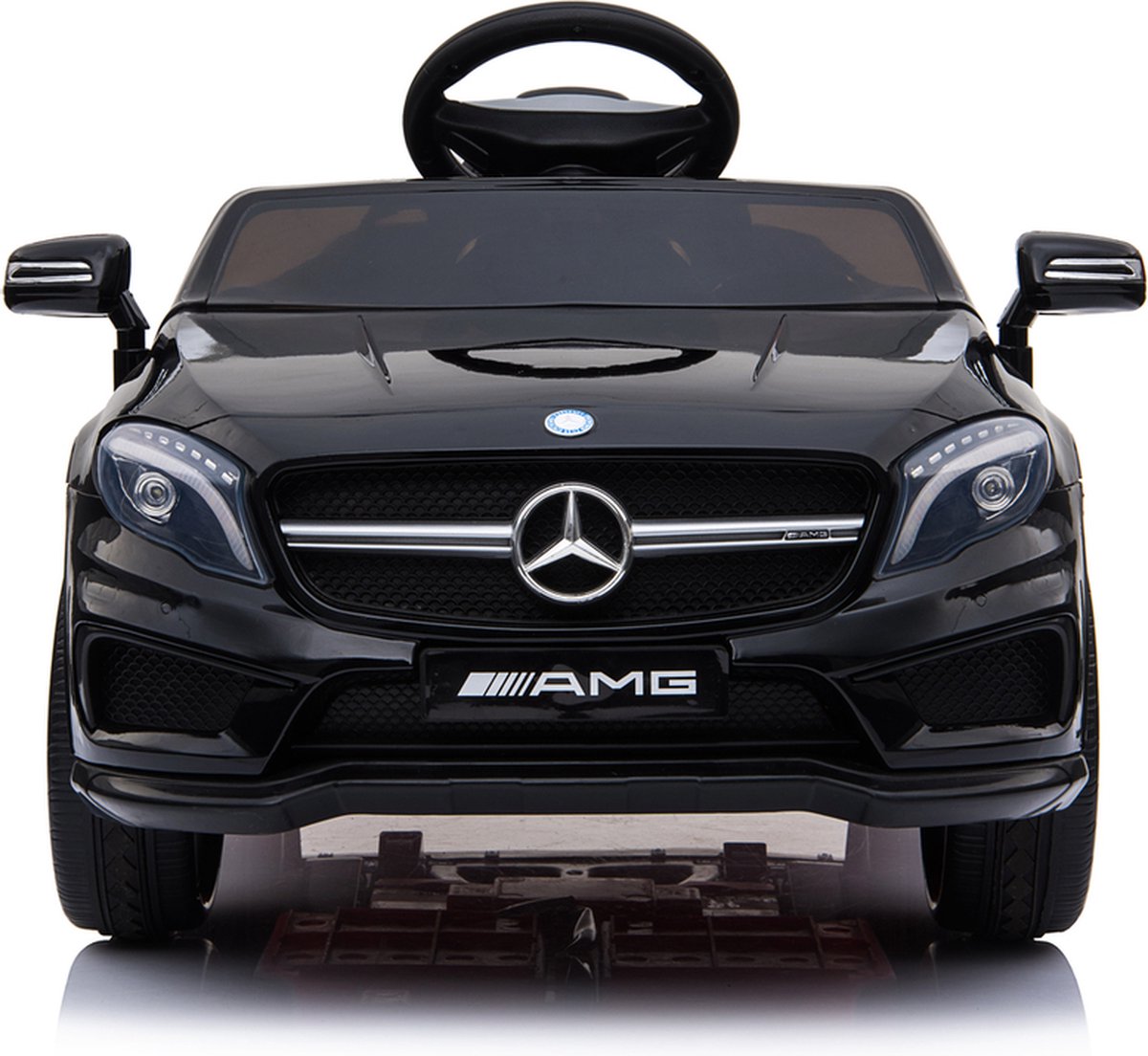 Elektrische Kinderauto Mercedes-Benz GLA45 AMG Zwart 12V Met Afstandsbediening