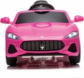 Elektrische Kinderauto Maserati Roze 12V Met Afstandsbediening en EVA banden en leren zitje
