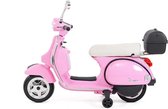 Elektrische Kinderscooter - KinderVespa - kinderscooter - Vespa GTS Piaggio Roze 12V met Koffer, windscherm en Lederen zitting