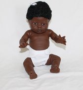 The Doll Factory Babypoppen Afrikaans Meisje met Haar 34 cm