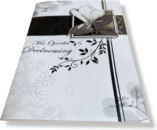 6 Cartes de vœux de condoléances de Luxe - sincères / condoléances -  12x17cm - cartes