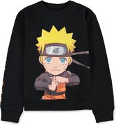Naruto Shippuden Sweater/trui kinderen -Kids 134- Naruto Hand Sign Zwart