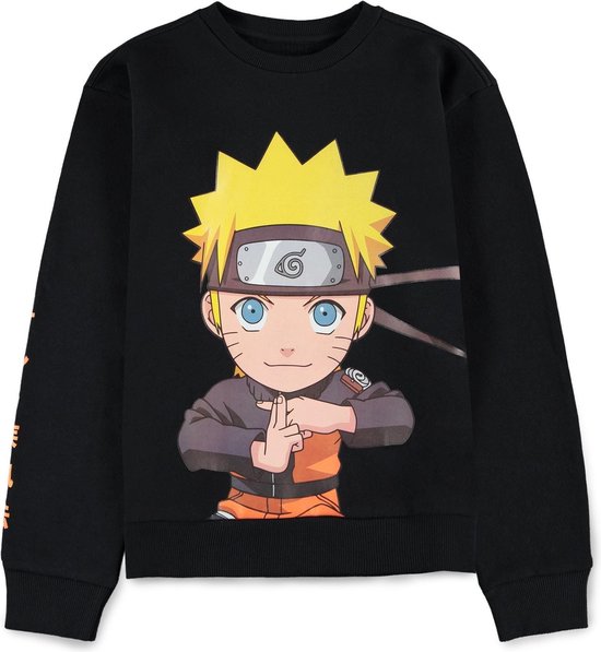 Naruto - Naruto Hand Sign Sweater/trui kinderen - Kids 146 - Zwart
