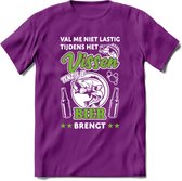 Val Me Niet Lastig Tijdens Het Vissen T-Shirt | Groen | Grappig Verjaardag Vis Hobby Cadeau Shirt | Dames - Heren - Unisex | Tshirt Hengelsport Kleding Kado - Paars - L